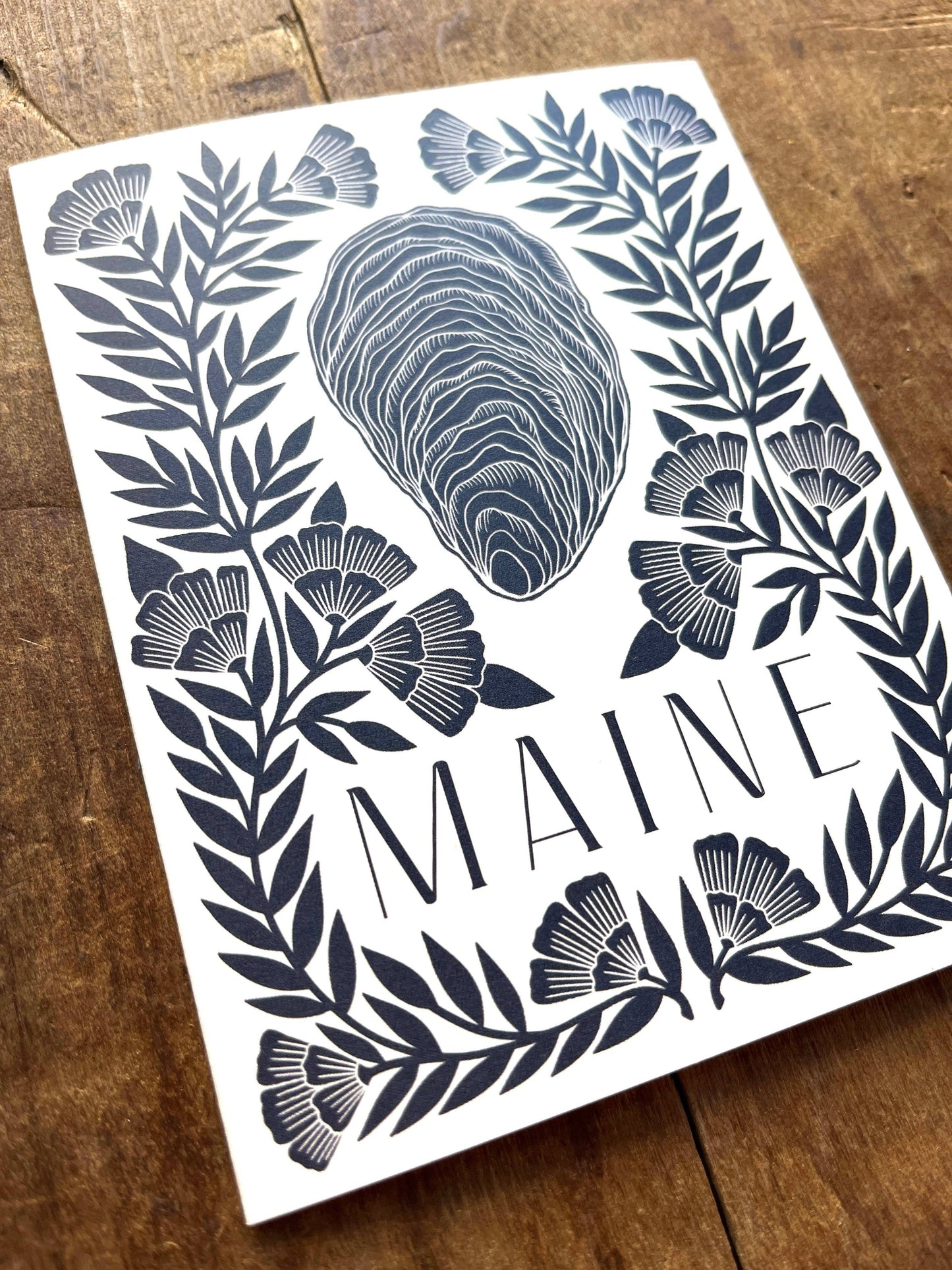 Katharine Watson - Maine Oyster Greeting Card: Single Card - PMA Store at the Portland Museum of Art, Maine