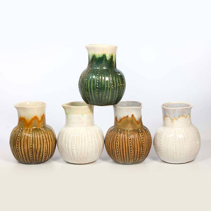 Alison Evans Ceramics - Shell Texture Creamer: Mint & Tortoise