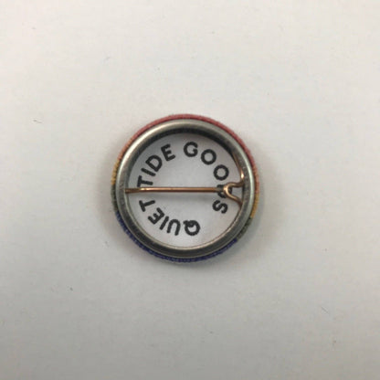 Quiet Tide Goods - Make Art Groovy Text 1inch Pin - PMA Store at the Portland Museum of Art, Maine