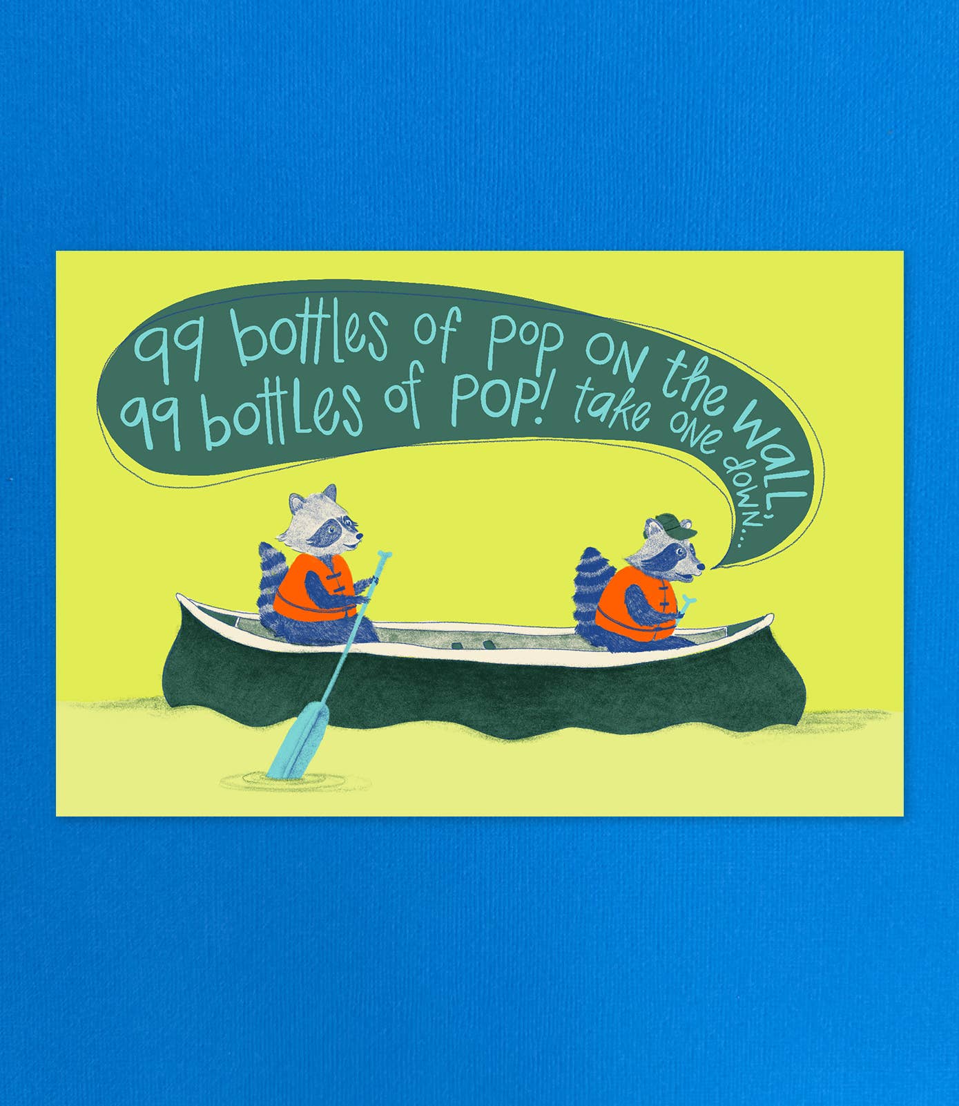 Avery Reed - Raccoon Canoe Postcard | 4x6