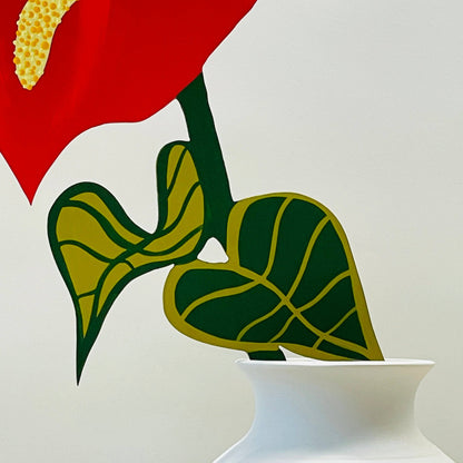 FOREVER FLOWER - ANTHURIUM WITH LEAVES - PMA Store at the Portland Museum of Art, Maine