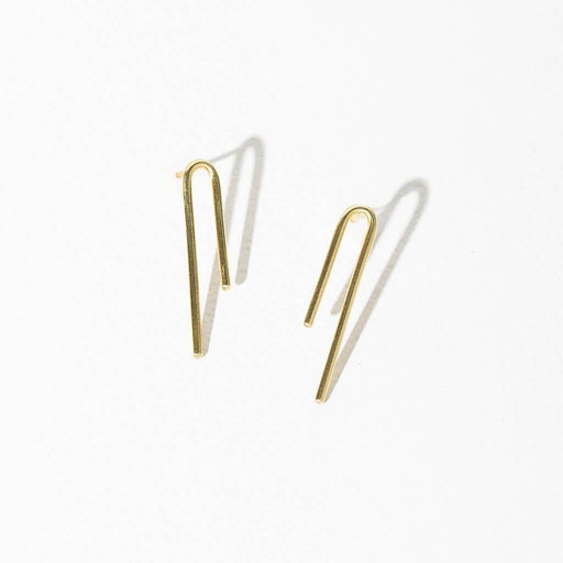 MULXIPLY - Loop Stud Earrings | Brass - PMA Store at the Portland Museum of Art, Maine