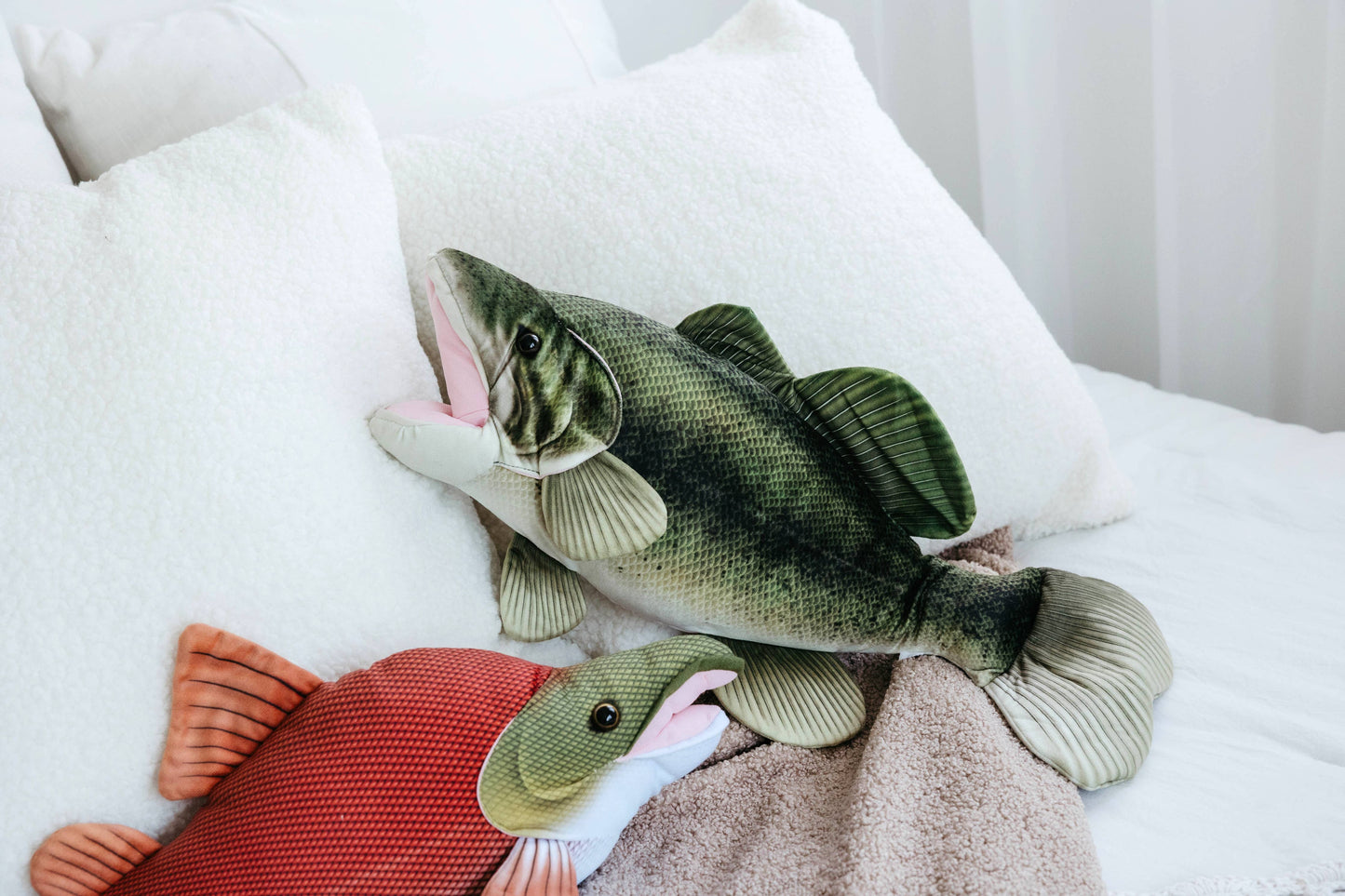 The Petting Zoo - River Fish Large Mouth Bass Medium 22" (56cm) - PMA Store at the Portland Museum of Art, Maine