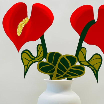 FOREVER FLOWER - ANTHURIUM WITH LEAVES - PMA Store at the Portland Museum of Art, Maine