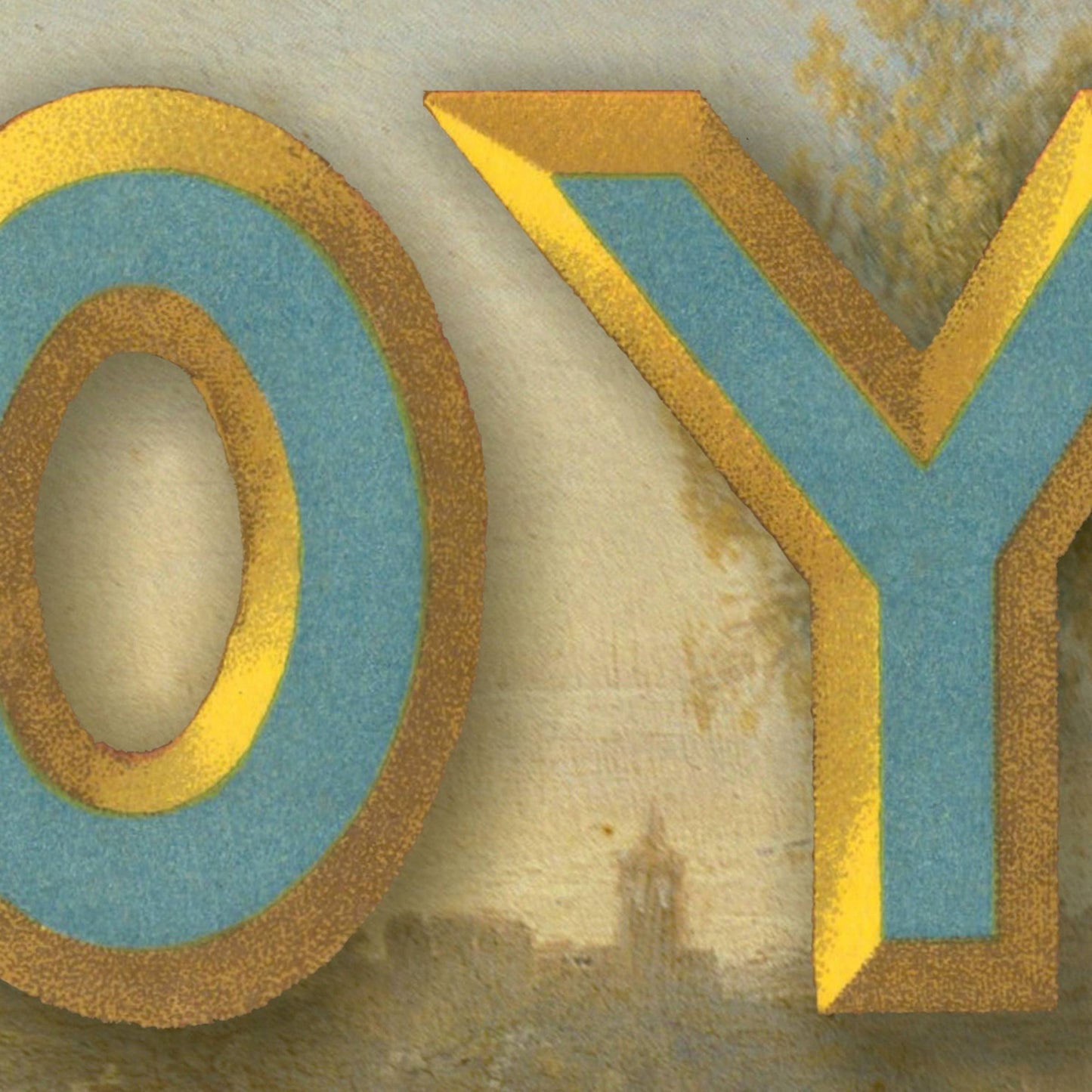 "Pastoral: OY" A6 greeting card: Recycled white envelopes - PMA Store at the Portland Museum of Art, Maine