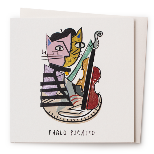 Nelson Line - Pablo Picatso - 6x6 Pablo Picasso Cat Art Card - PMA Store at the Portland Museum of Art, Maine