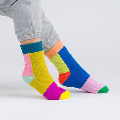VERLOOP | knits - Mismatch House Socks: Rainbow / L/XL - W 9.5-12.5<br>M 8-11 - PMA Store at the Portland Museum of Art, Maine