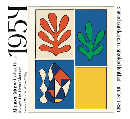 The Scented Palette - Leather Amber Matisse-Inspired Art Candle — 1954: Candle