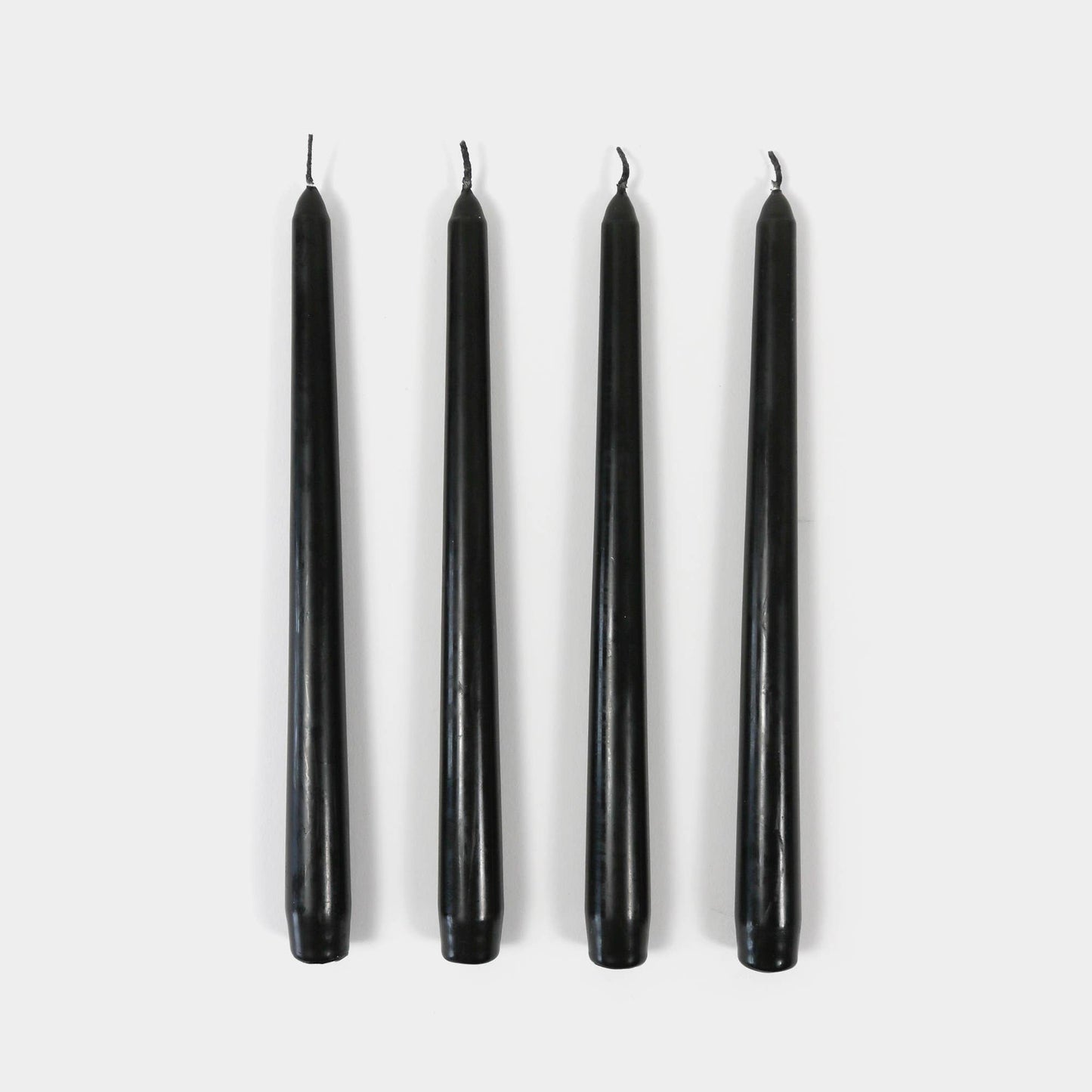 54 Celsius - Taper Candles (4 Pack) - 10" Tall, 8 Hr Burn, Black - PMA Store at the Portland Museum of Art, Maine