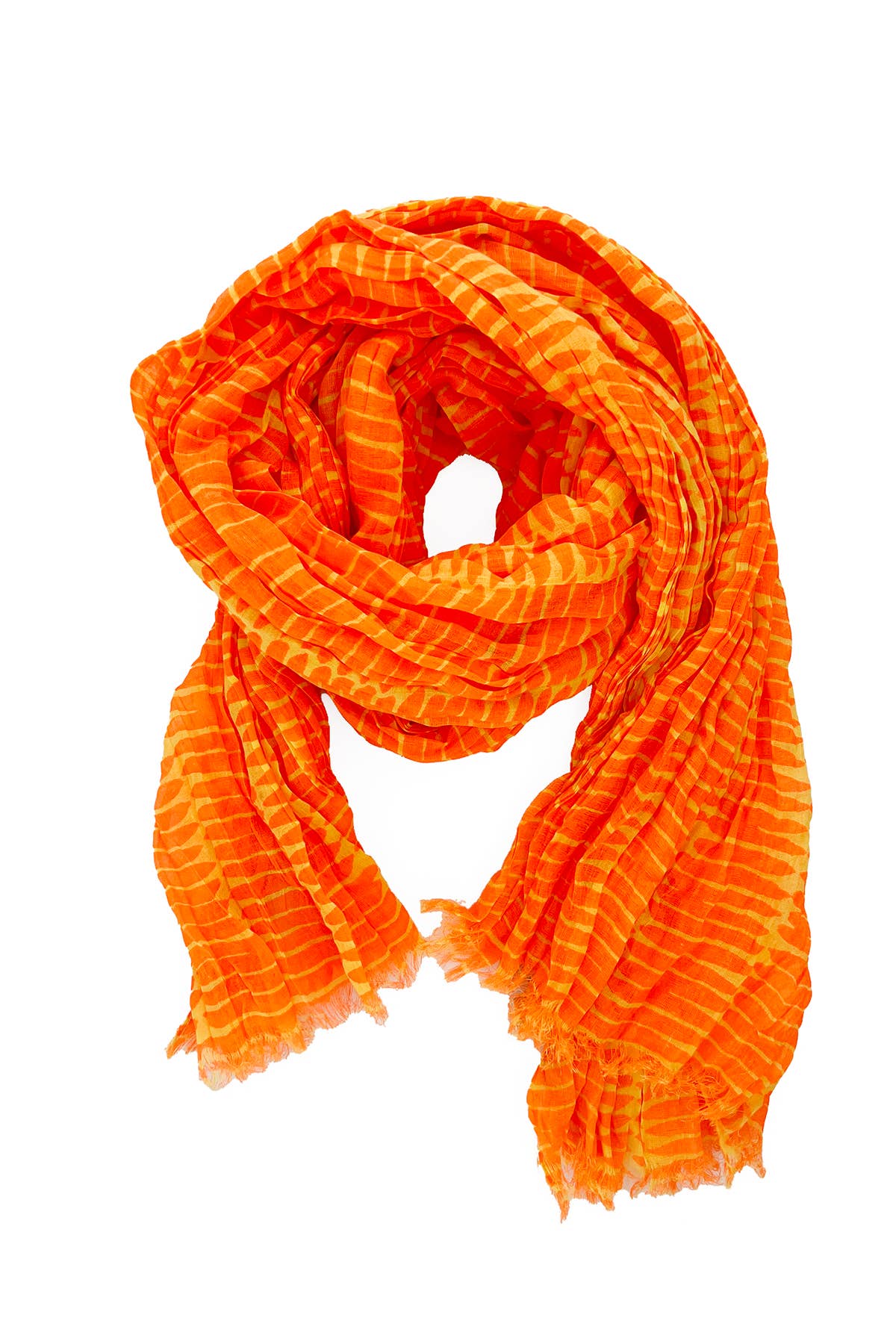 Cotton Scarf: Small Totem Red/Yellow - PMA Store at the Portland Museum of Art, Maine