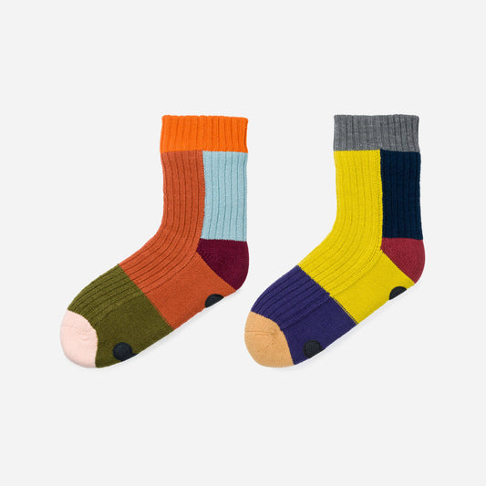 VERLOOP | knits - Mismatch House Socks: Rainbow / L/XL - W 9.5-12.5<br>M 8-11 - PMA Store at the Portland Museum of Art, Maine