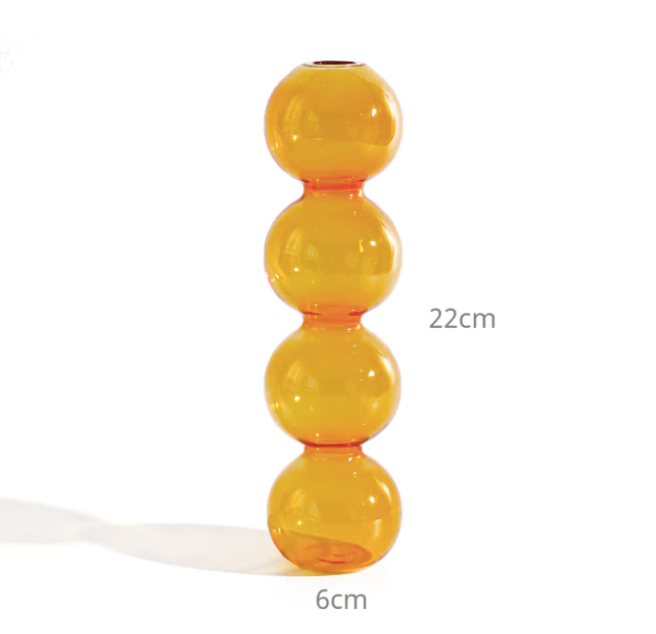 Bubble Shape Glass Vase: Blue / Short 3 Balls - PMA Store at the Portland Museum of Art, Maine