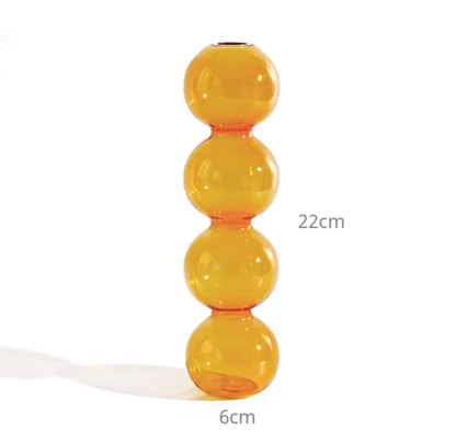 Bubble Shape Glass Vase: Blue / Short 3 Balls - PMA Store at the Portland Museum of Art, Maine