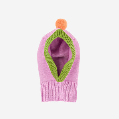 SALE kids Pom Balaclava: Peach Lilac - PMA Store at the Portland Museum of Art, Maine