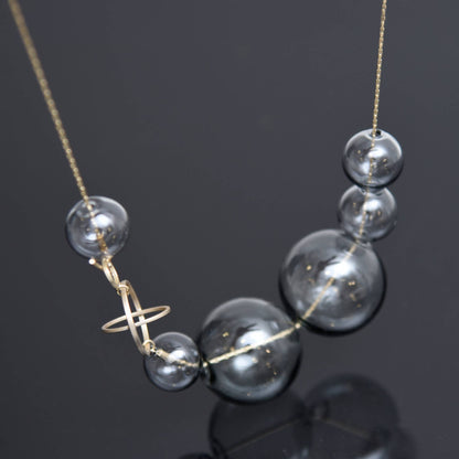 Pursuits - Orbits Necklace: Silver Aqua