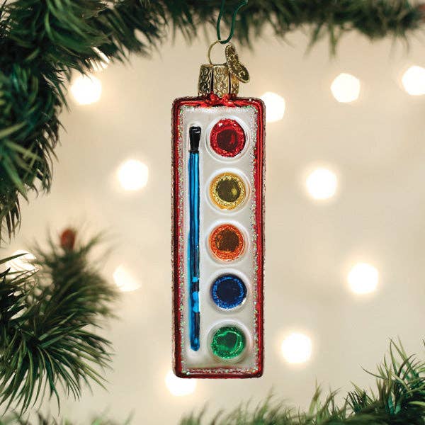 Old World Christmas - Watercolor Palette Ornament - PMA Store at the Portland Museum of Art, Maine