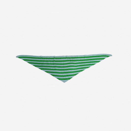 VERLOOP | knits - Simple Stripe Triangle Scarf: Kelly Stone Blue - PMA Store at the Portland Museum of Art, Maine