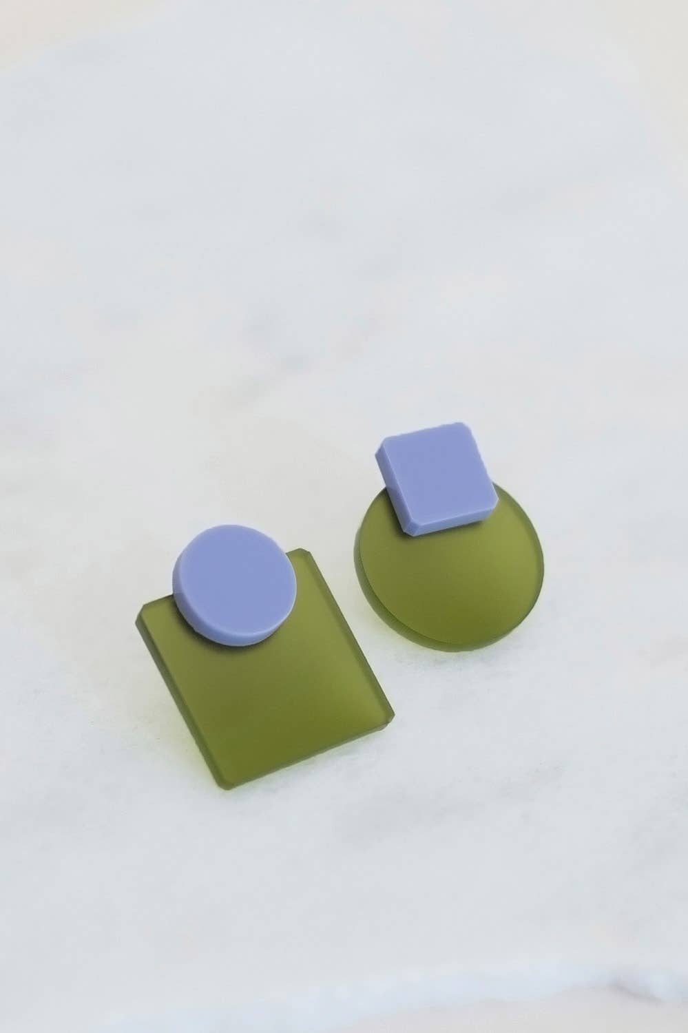 Pamela Coromoto - Glare Mini Earrings - Spring/Summer : Oxford Blue/ Pink