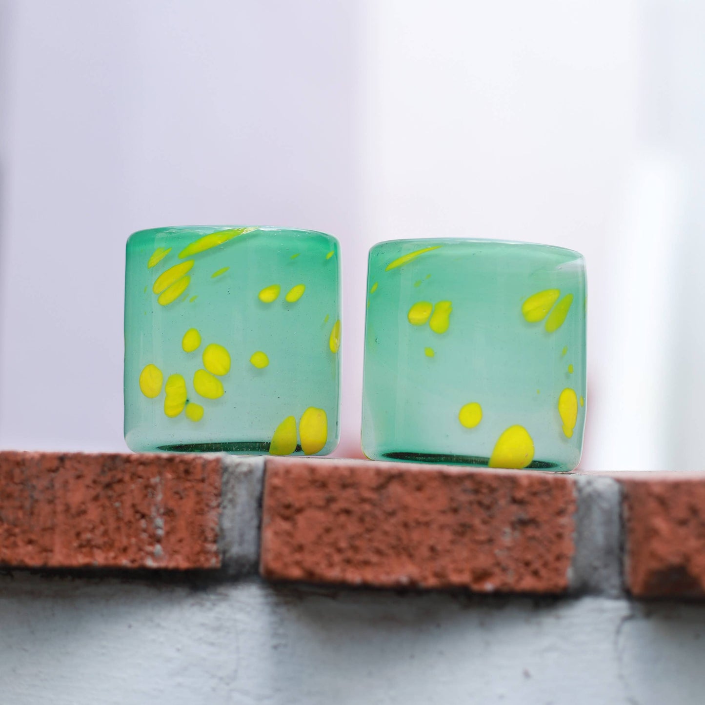 Hand Blown Wine or Cocktail Glass Tumbler - Estrella - Green - PMA Store at the Portland Museum of Art, Maine