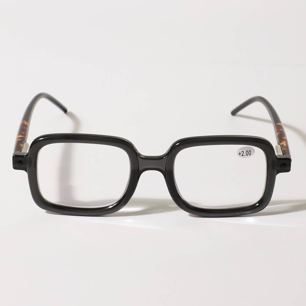 Fashion City - Rectangle Frame Blue Light Reading Glasses: 12 ASSORTED COLOR / ONE SIZE