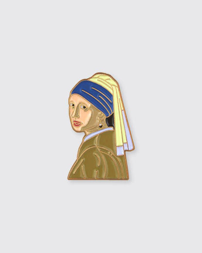 Pin Museum - Girl with a Pearl Earring • Enamel Pin - PMA Store at the Portland Museum of Art, Maine