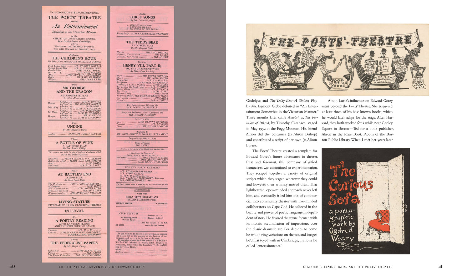 Chronicle Books - Theatrical Adventures of Edward Gorey - PMA Store at the Portland Museum of Art, Maine