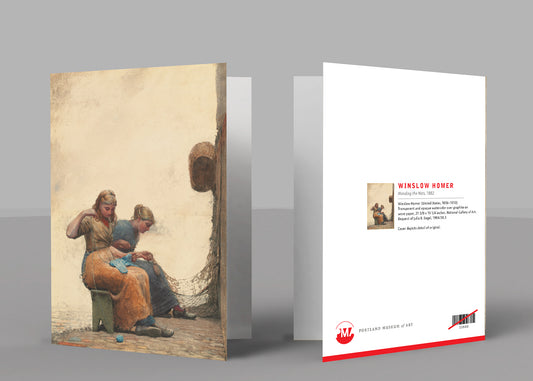 Mending the Nets Winslow Homer Notecard 5x7 - PMA Store at the Portland Museum of Art, Maine