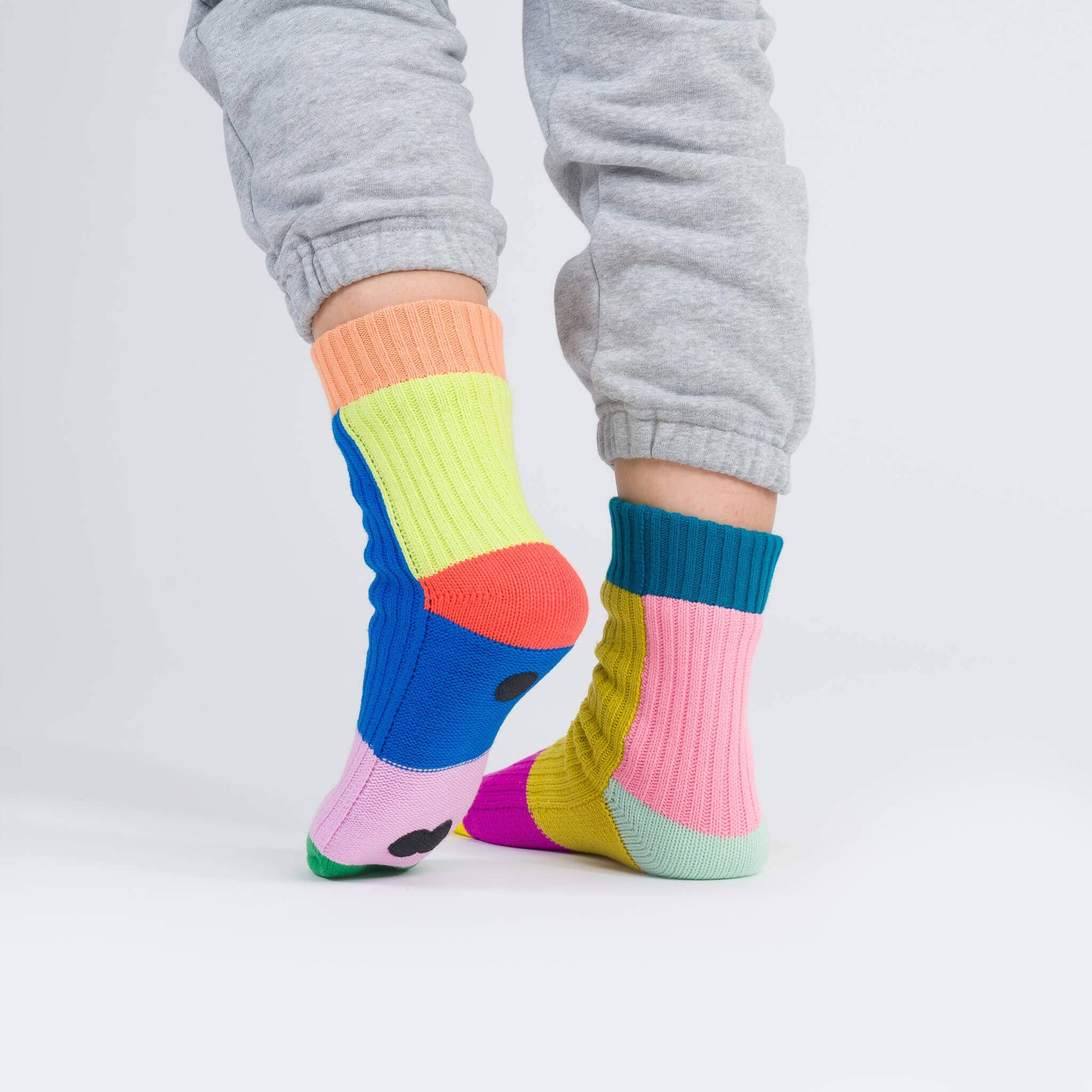 VERLOOP | knits - Mismatch House Socks: Rainbow / L/XL - W 9.5-12.5<br>M 8-11 - PMA Store at the Portland Museum of Art, Maine