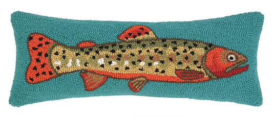 Peking Handicraft - Trout Right Hook Pillow - Suzanne Nicoll - PMA Store at the Portland Museum of Art, Maine