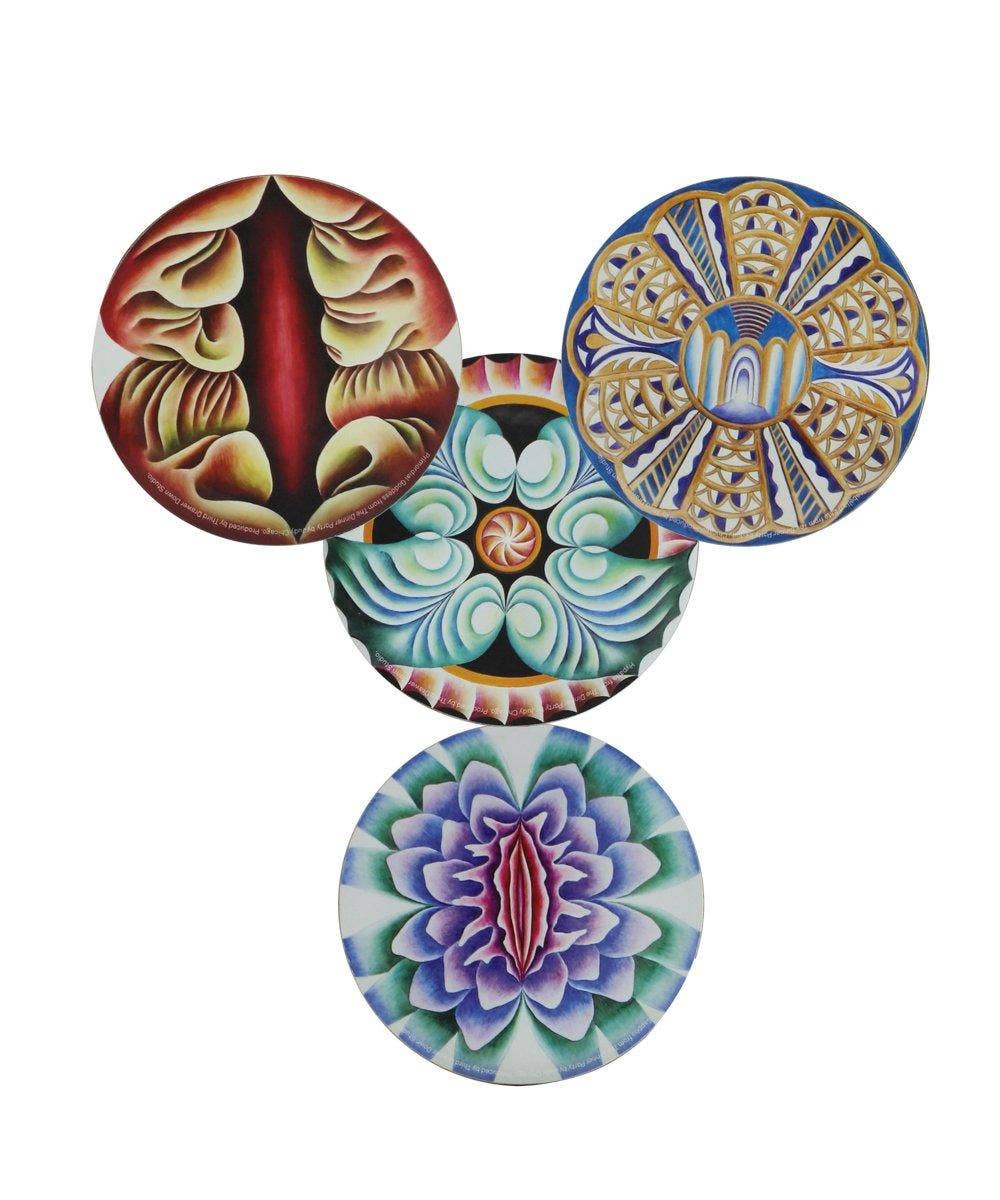 Third Drawer Down USA - Set of Four Coasters x Judy Chicago - PMA Store at the Portland Museum of Art, Maine