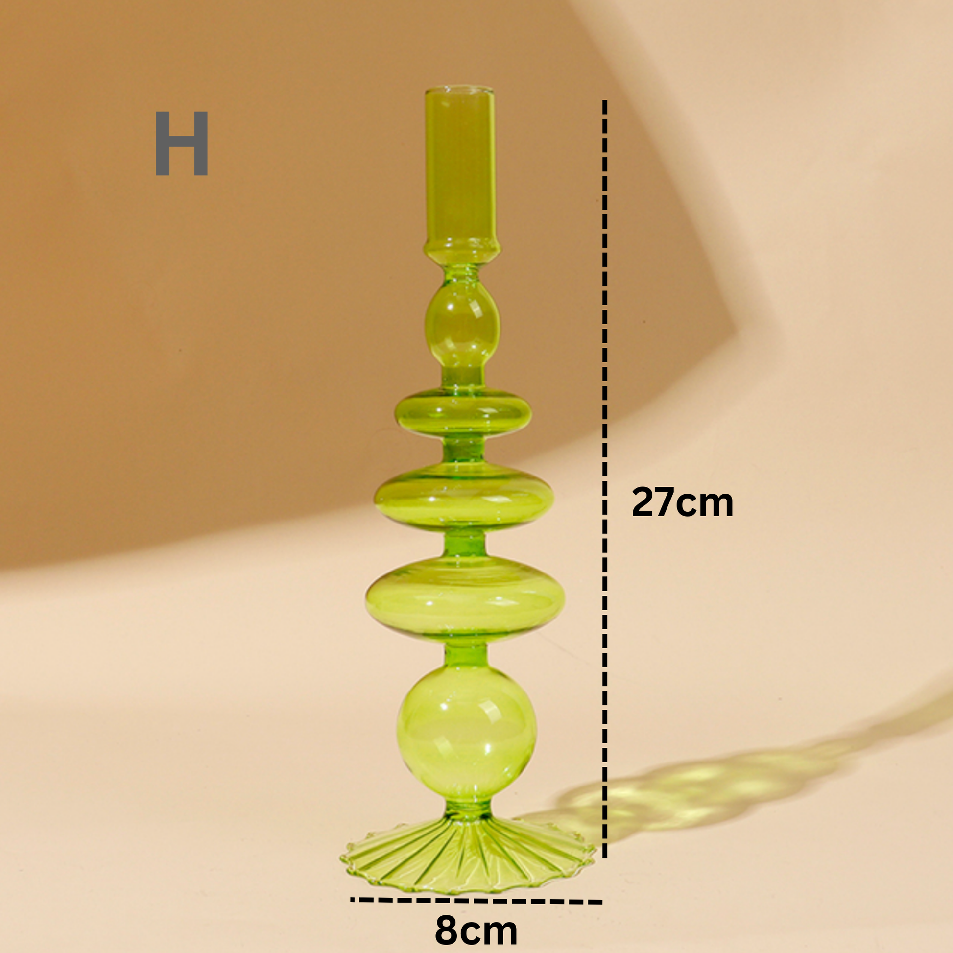 Lime Green Candlestick Holder | Flower Vase: J - PMA Store at the Portland Museum of Art, Maine