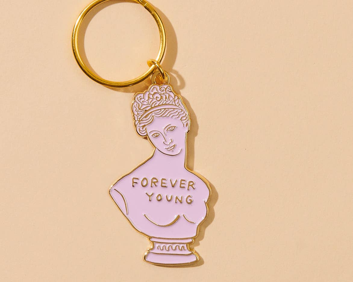 And Here We Are -  Enamel Keychain—Helena  (Bust Statue) - PMA Store at the Portland Museum of Art, Maine
