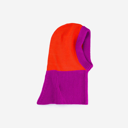 VERLOOP | knits - Colorblock Knit Hood: Cobalt Sand - PMA Store at the Portland Museum of Art, Maine