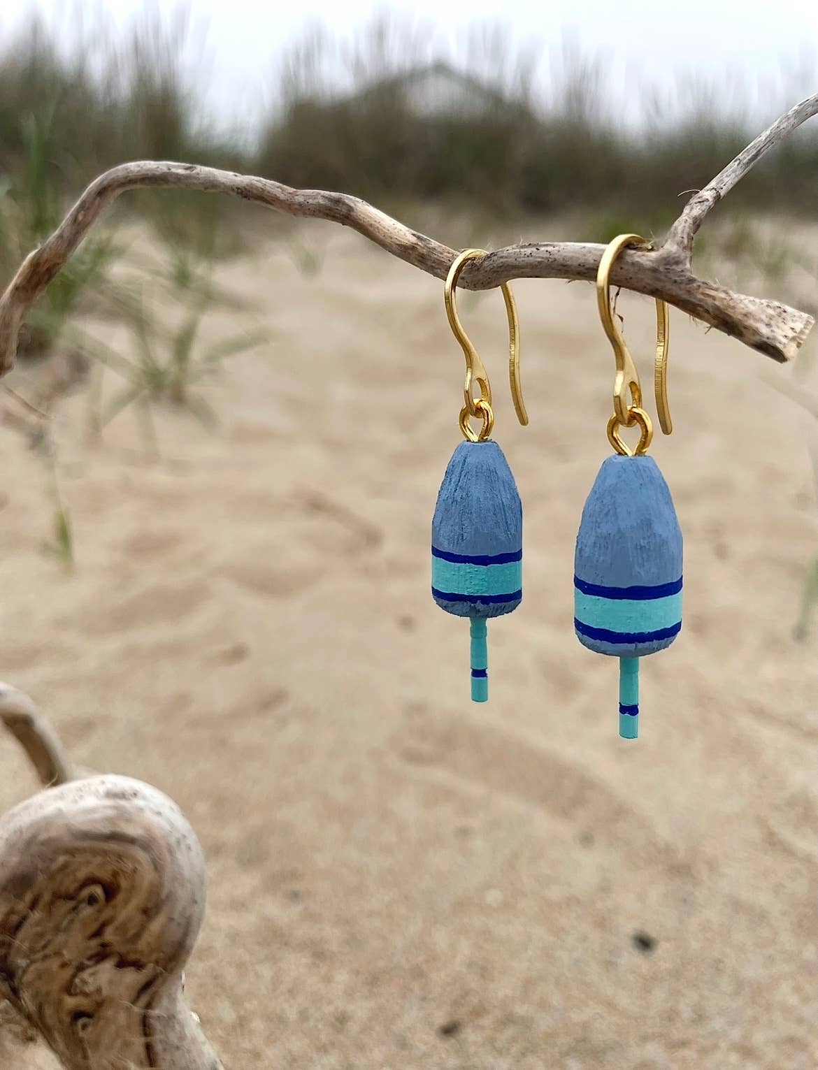 Blue Harbour Boatique - Buoy Earrings: White - PMA Store at the Portland Museum of Art, Maine