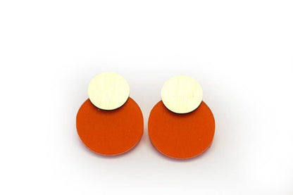 dconstruct - Ecoresin Earrings - Disc Stud: Chartreuse / Gold - PMA Store at the Portland Museum of Art, Maine