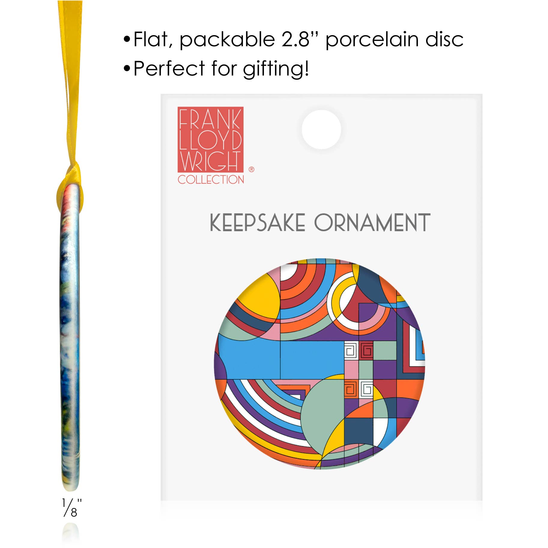 Frank Lloyd Wright Hoffman Rug Keepsake Ornament - PMA Store at the Portland Museum of Art, Maine