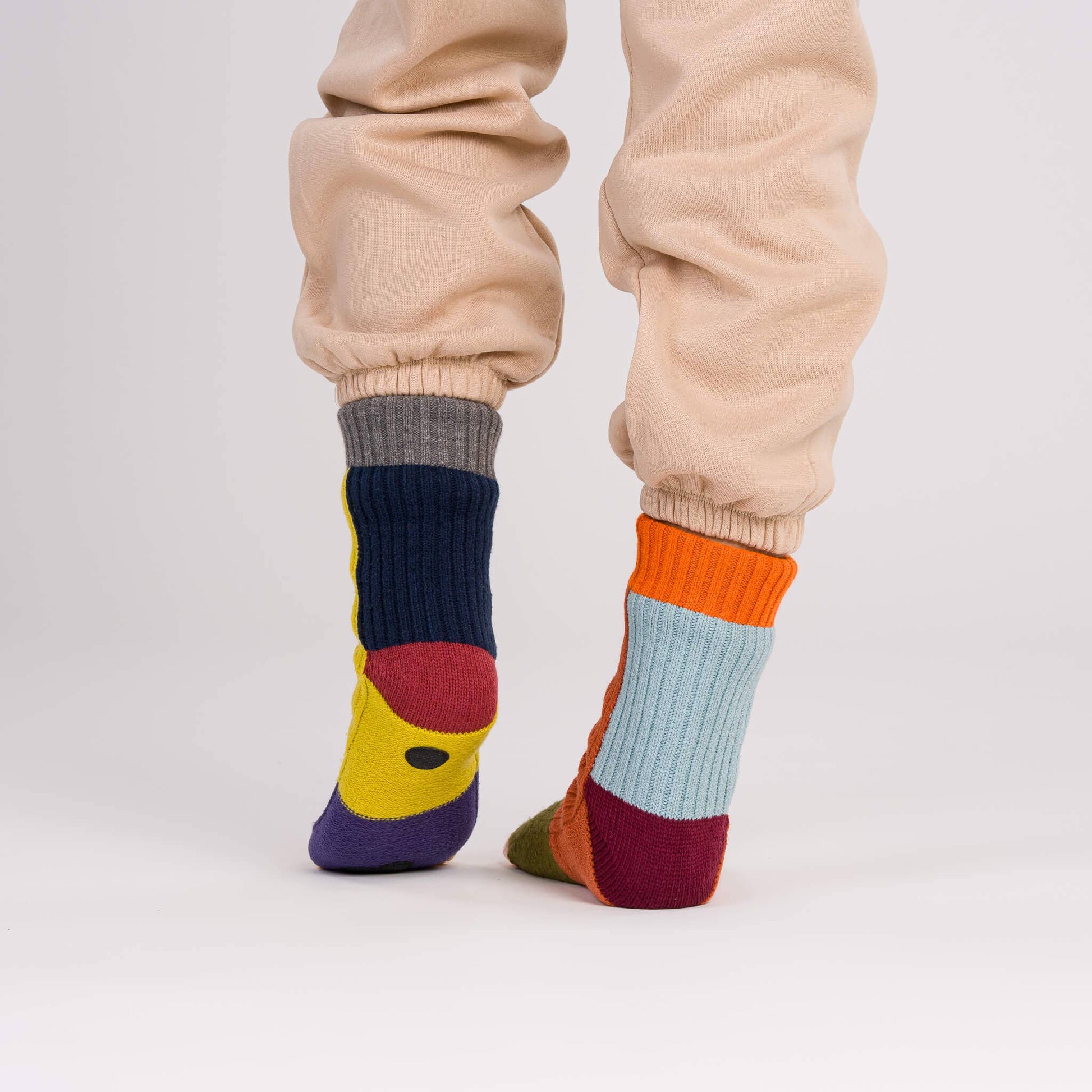 VERLOOP | knits - Mismatch House Socks: Rainbow / L/XL - W 9.5-12.5<br>M 8-11 - PMA Store at the Portland Museum of Art, Maine