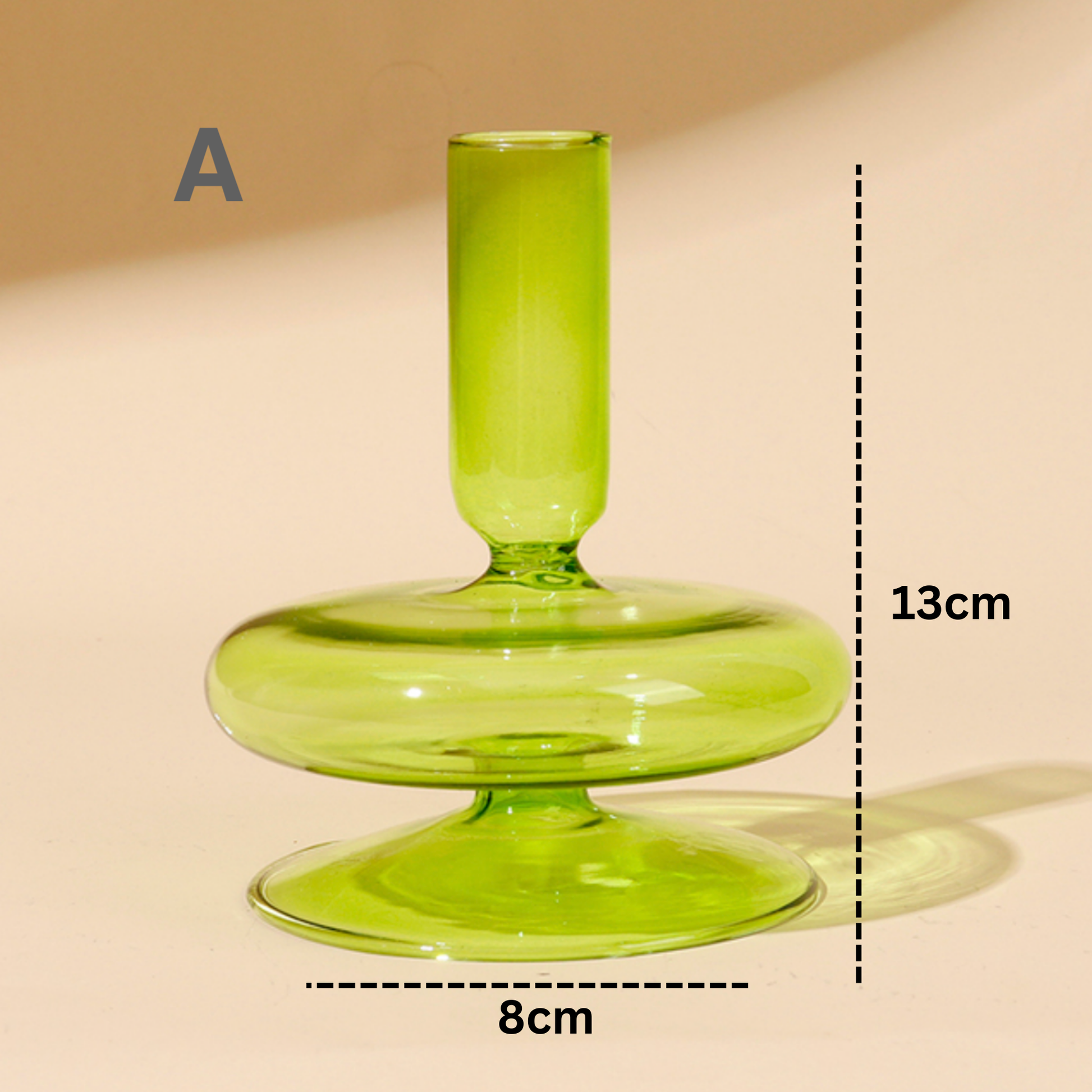 Lime Green Candlestick Holder | Flower Vase: J - PMA Store at the Portland Museum of Art, Maine