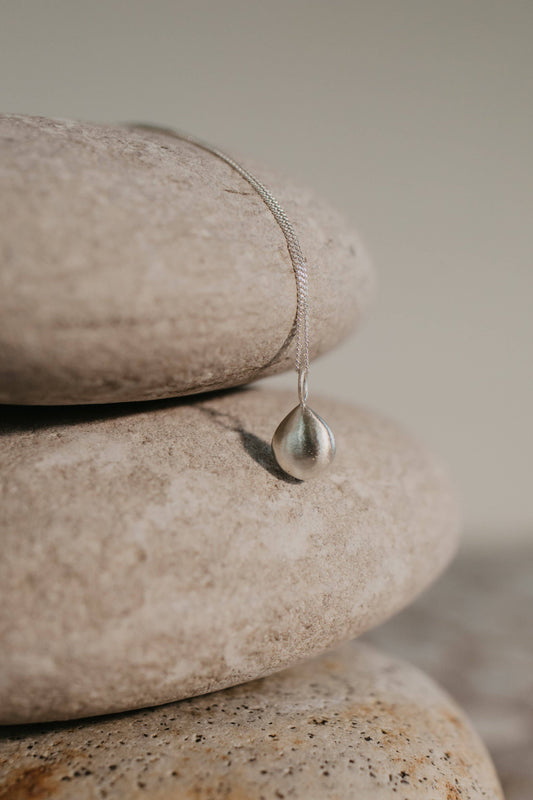Sea Salt & Silver - Droplet Necklace - PMA Store at the Portland Museum of Art, Maine