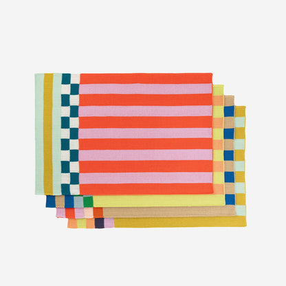 VERLOOP | knits - Pattern Patch Placemat Set: Candy