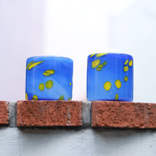 Hand Blown Wine or Cocktail Glass Tumbler - Estrella - Blue - PMA Store at the Portland Museum of Art, Maine