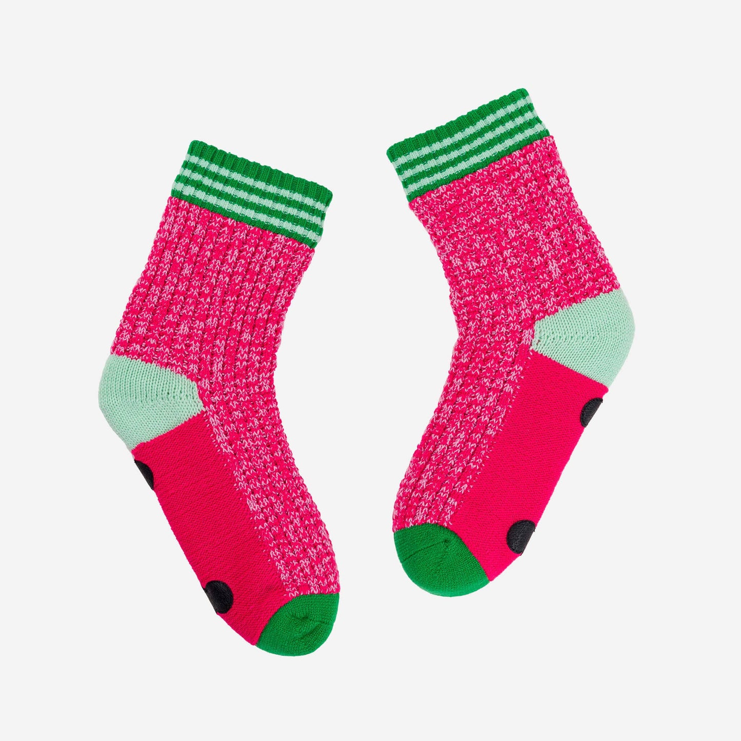 Varsity Knit House Socks: Golden Olive / S/M - W 6-9<br>M 5-7.5