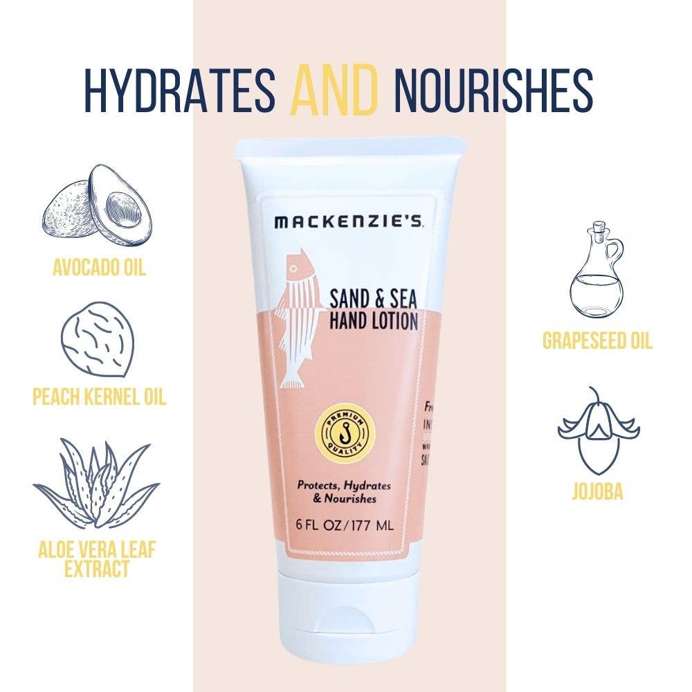 MacKenzie's Fisherman - Sand & Sea Hand Lotion- 6 fl oz (12 qty) - PMA Store at the Portland Museum of Art, Maine