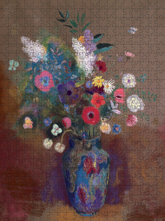 Pomegranate - Odilon Redon: Bouquet of Flowers 500-Piece Jigsaw Puzzle - PMA Store at the Portland Museum of Art, Maine