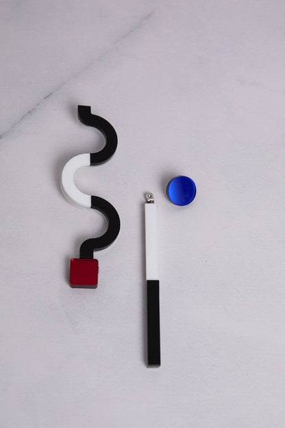 Pamela Coromoto - NEW Memphis Statement Earrings - Primary Colors: Black/White