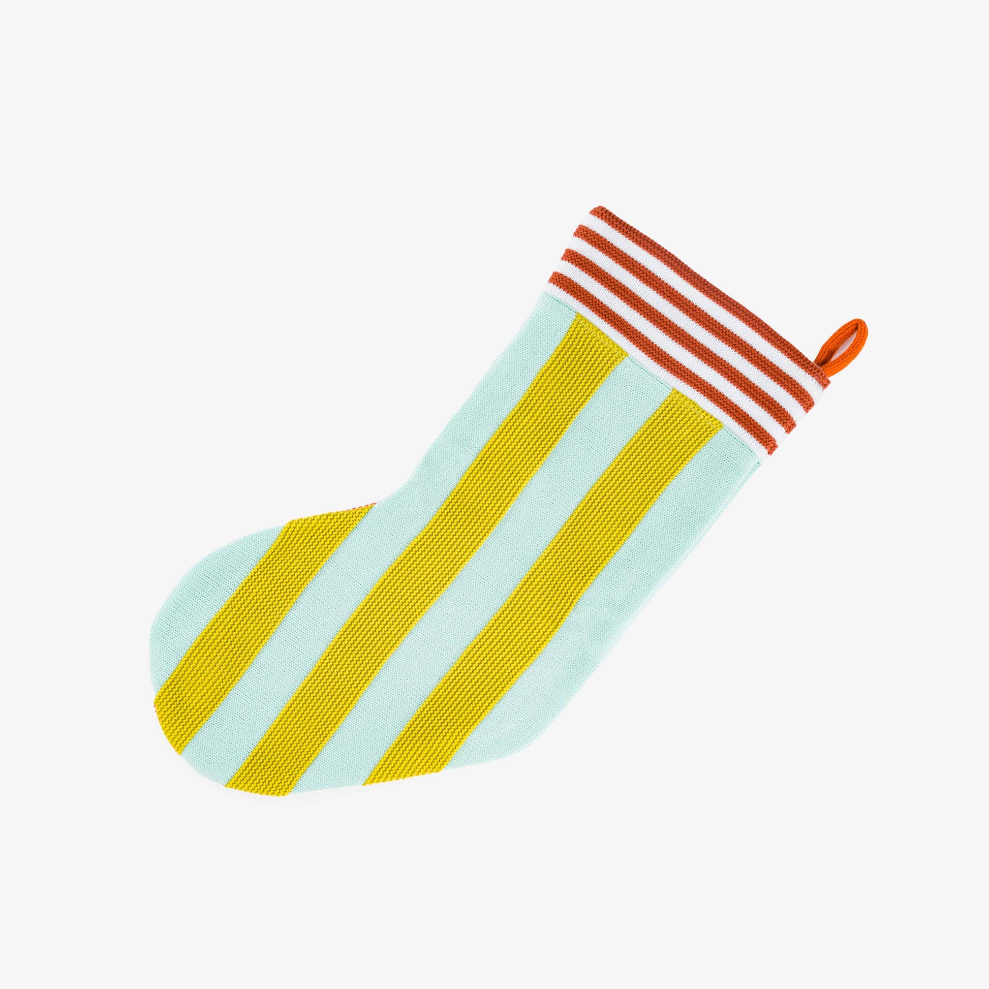 Super Stripe Holiday Stocking: Blue Blush - PMA Store at the Portland Museum of Art, Maine