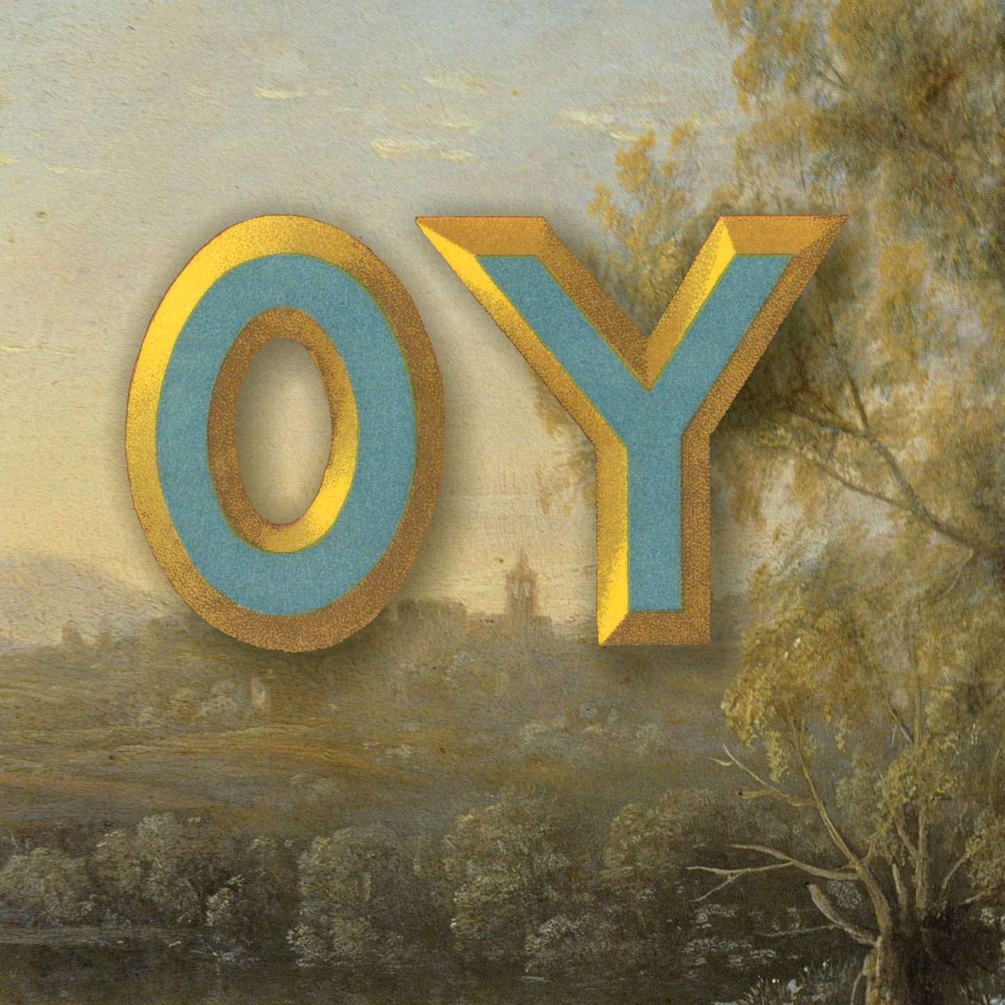 "Pastoral: OY" A6 greeting card: Recycled white envelopes - PMA Store at the Portland Museum of Art, Maine