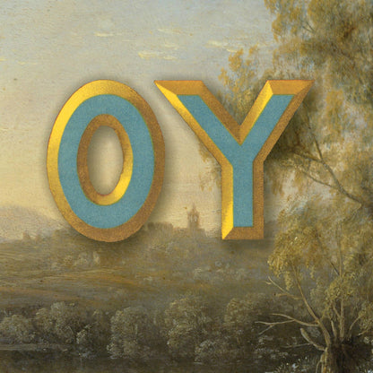 "Pastoral: OY" A6 greeting card: Recycled white envelopes - PMA Store at the Portland Museum of Art, Maine