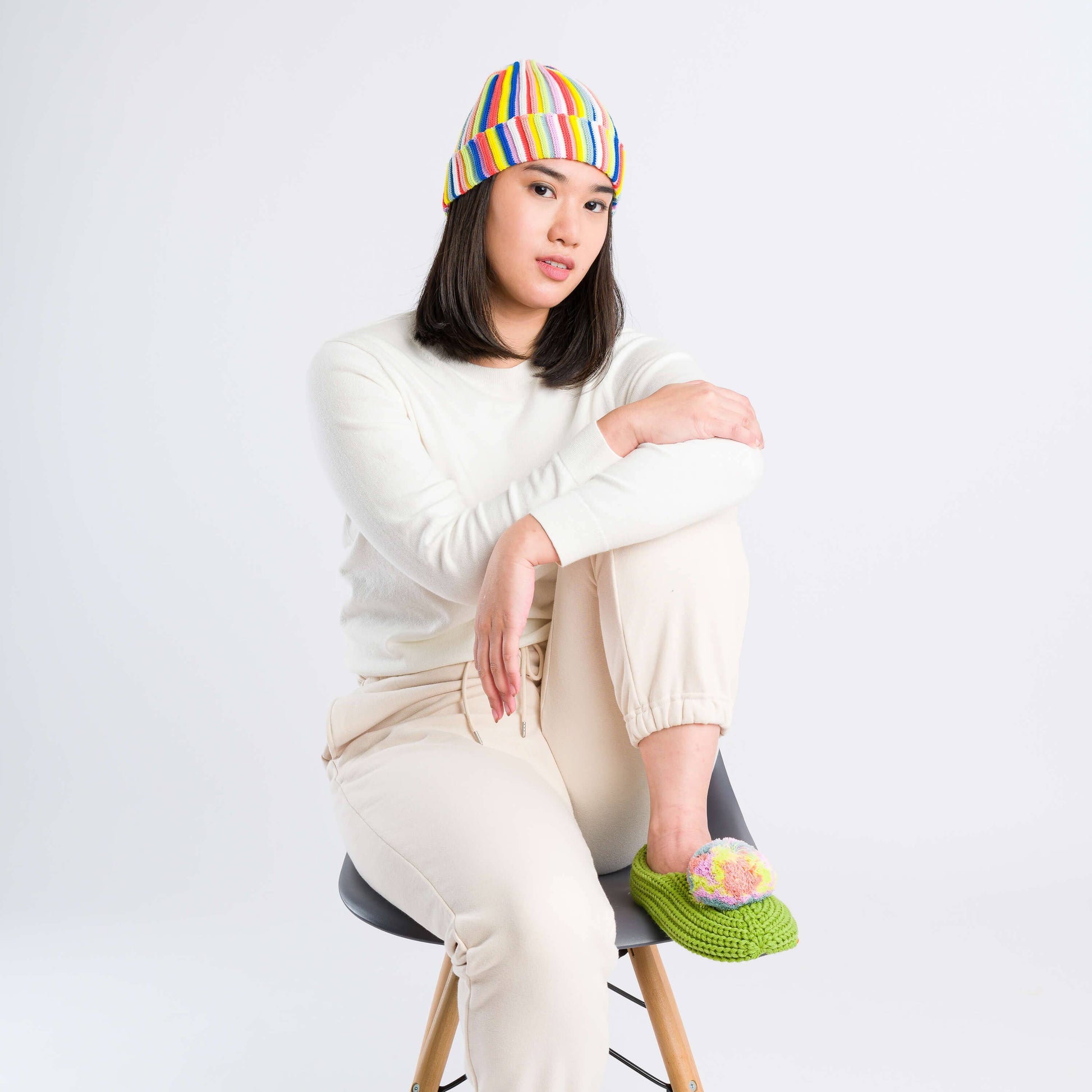 VERLOOP | knits - Circus Stripe Beanie: Desert - PMA Store at the Portland Museum of Art, Maine