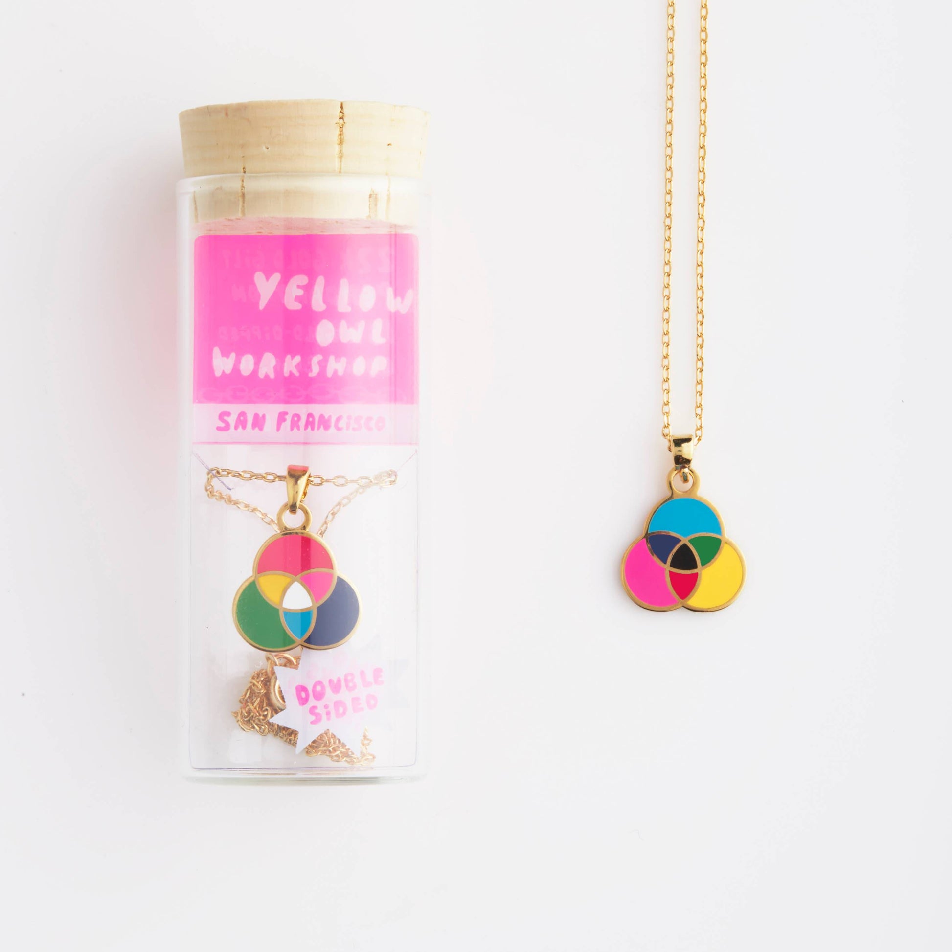 Yellow Owl Workshop - RGB/CMYK Double Sided Pendant - PMA Store at the Portland Museum of Art, Maine